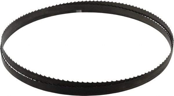 Disston - 4 TPI, 7' 9-1/2" Long x 1/2" Wide x 0.025" Thick, Welded Band Saw Blade - Carbon Steel, Toothed Edge, Raker Tooth Set, Hard Back, Contour Cutting - USA Tool & Supply