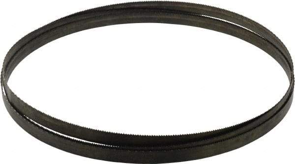 Disston - 14 TPI, 7' 9-1/2" Long x 1/2" Wide x 0.025" Thick, Welded Band Saw Blade - Carbon Steel, Toothed Edge, Raker Tooth Set, Hard Back, Contour Cutting - USA Tool & Supply