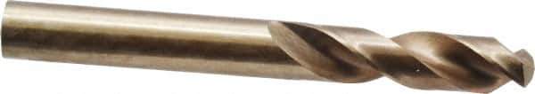 Interstate - 10mm 135° Cobalt Screw Machine Drill Bit - Bright Finish, Right Hand Cut, 43mm Flute Length, 89mm OAL, Split Point - USA Tool & Supply