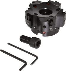 Kennametal - 5 Inserts, 3" Cut Diam, 1" Arbor Diam, 0.394" Max Depth of Cut, Indexable Square-Shoulder Face Mill - 0/90° Lead Angle, 1-3/4" High, BGHX 15L5... Insert Compatibility, Through Coolant, Series Fix-Perfect - USA Tool & Supply