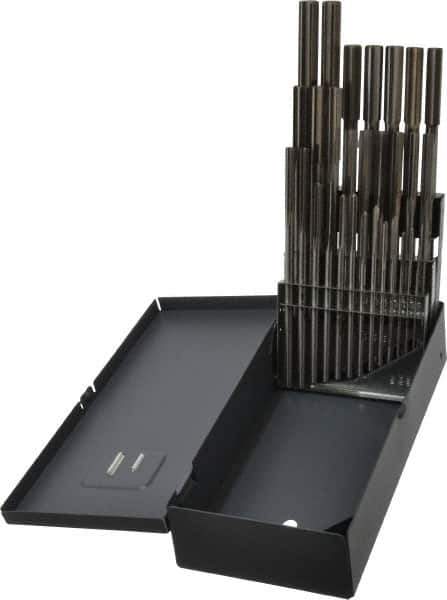 Alvord Polk - 1/16" to 1/2", Chucking Reamer Set - Straight Flute, Right Hand Cut, 29 Pieces - USA Tool & Supply