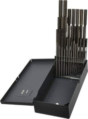 Alvord Polk - 1/16" to 1/2", Chucking Reamer Set - Straight Flute, Right Hand Cut, 29 Pieces - USA Tool & Supply
