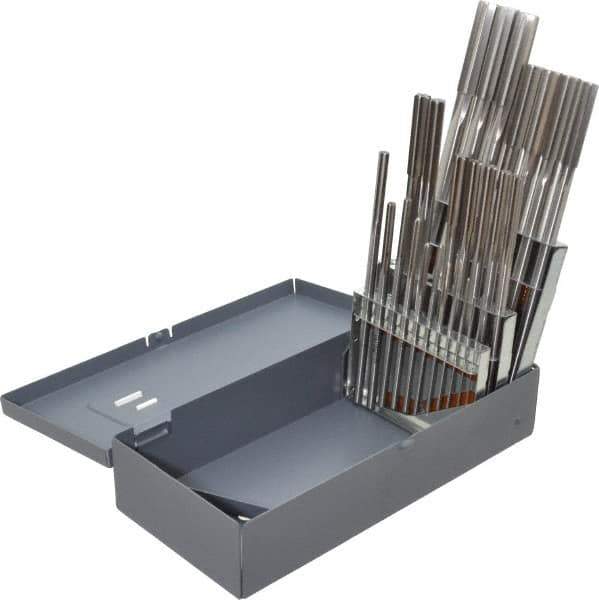 Alvord Polk - 1mm to 13mm, Chucking Reamer Set - Straight Flute, Right Hand Cut, 25 Pieces - USA Tool & Supply