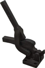 De-Sta-Co - 1,000 Lb Holding Capacity, Vertical Handle, Manual Hold Down Toggle Clamp - 95° Handle Movement, 95° Bar Opening, Solid Bar, Flanged Base, Electro-Plated Zinc, Carbon Steel - USA Tool & Supply