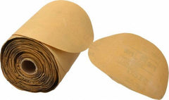 3M - 6" Diam, 180 Grit FEPA, Aluminum Oxide Adhesive PSA Disc - Very Fine Grade, Gold, A Weighted Backing, Flexible, Use with Random Orbital Sanders - USA Tool & Supply