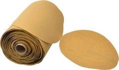 3M - 6" Diam, 100 Grit FEPA, Aluminum Oxide Adhesive PSA Disc - Fine Grade, Gold, A Weighted Backing, Flexible, Use with Random Orbital Sanders - USA Tool & Supply