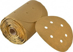 3M - 6" Diam, 100 Grit FEPA, Aluminum Oxide Adhesive PSA Disc - Fine Grade, Gold, A Weighted Backing, Flexible, Use with Random Orbital Sanders - USA Tool & Supply