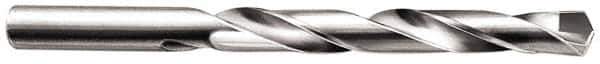 Made in USA - 11/16" 135° Carbide-Tipped Jobber Drill - Bright Finish, Right Hand Cut, Spiral Flute, Straight Shank, 7-5/8" OAL, Split Point - USA Tool & Supply