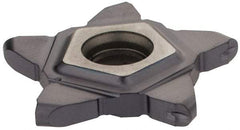 Iscar - PENTA24N239 IC908 Grade, 0.0941" Cutting Width, Carbide Cutoff Insert - Neutral Lead Angle, 0.0469" Cnr Rad, TiAlN Coated - USA Tool & Supply