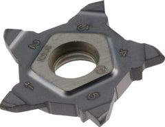 Iscar - 24N157079PENTA Grade IC908, 1/16" Cutting Width Carbide Grooving Insert - 0.118" Max Depth of Cut, Right Hand, 0.031" Corner Radius, TiAlN Finish - USA Tool & Supply