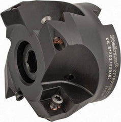 Kennametal - 2-1/2" Cut Diam, 0.098" Max Depth, 1" Arbor Hole, 4 Inserts, XD 12 Insert Style, Indexable Copy Face Mill - C7792VXD12-A2.50Z04R Cutter Style, 1.574" High, Through Coolant, Series 7792 - USA Tool & Supply