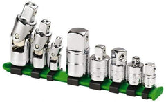 SK - 8 Piece Universal & Socket Adapter Set - 1/4F x 3/8M, 3/8F x 1/4M, 3/8F x 1/2M, 1/2F x 3/8M, 1/2F x 3/4M" 1/4, 3/8, 1/2" - USA Tool & Supply