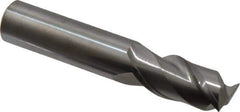 Accupro - 16mm, 32mm LOC, 16mm Shank Diam, 89mm OAL, 2 Flute, Solid Carbide Square End Mill - Single End, Uncoated, Spiral Flute, 40° Helix, Centercutting, Right Hand Cut, Right Hand Flute - USA Tool & Supply