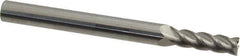 Accupro - 5mm, 16mm LOC, 6mm Shank Diam, 63mm OAL, 4 Flute, Solid Carbide Square End Mill - Single End, Uncoated, Spiral Flute, 40° Helix, Centercutting, Right Hand Cut, Right Hand Flute - USA Tool & Supply