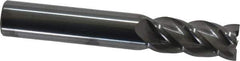 Accupro - 14mm, 32mm LOC, 14mm Shank Diam, 89mm OAL, 4 Flute, Solid Carbide Square End Mill - Single End, Uncoated, Spiral Flute, 40° Helix, Centercutting, Right Hand Cut, Right Hand Flute - USA Tool & Supply