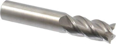 Accupro - 18mm, 38mm LOC, 18mm Shank Diam, 100mm OAL, 4 Flute, Solid Carbide Square End Mill - Single End, Uncoated, Spiral Flute, 40° Helix, Centercutting, Right Hand Cut, Right Hand Flute - USA Tool & Supply