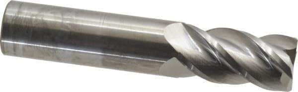 Accupro - 20mm, 38mm LOC, 20mm Shank Diam, 100mm OAL, 4 Flute, Solid Carbide Square End Mill - Single End, Uncoated, Spiral Flute, 40° Helix, Centercutting, Right Hand Cut, Right Hand Flute - USA Tool & Supply