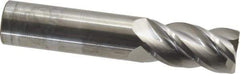 Accupro - 20mm, 38mm LOC, 20mm Shank Diam, 100mm OAL, 4 Flute, Solid Carbide Square End Mill - Single End, Uncoated, Spiral Flute, 40° Helix, Centercutting, Right Hand Cut, Right Hand Flute - USA Tool & Supply