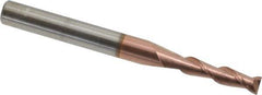 Accupro - 4.5mm, 16mm LOC, 6mm Shank Diam, 63mm OAL, 2 Flute, Solid Carbide Square End Mill - Single End, TiCN Finish, Spiral Flute, 40° Helix, Centercutting, Right Hand Cut, Right Hand Flute - USA Tool & Supply
