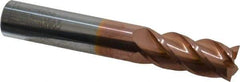 Accupro - 14mm, 32mm LOC, 14mm Shank Diam, 89mm OAL, 4 Flute, Solid Carbide Square End Mill - Single End, TiCN Finish, Spiral Flute, 40° Helix, Centercutting, Right Hand Cut, Right Hand Flute - USA Tool & Supply