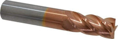 Accupro - 18mm, 38mm LOC, 18mm Shank Diam, 92mm OAL, 4 Flute, Solid Carbide Square End Mill - Single End, TiCN Finish, Spiral Flute, 40° Helix, Centercutting, Right Hand Cut, Right Hand Flute - USA Tool & Supply