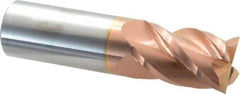Accupro - 25mm, 38mm LOC, 25mm Shank Diam, 92mm OAL, 4 Flute, Solid Carbide Square End Mill - Single End, TiCN Finish, Spiral Flute, 40° Helix, Centercutting, Right Hand Cut, Right Hand Flute - USA Tool & Supply