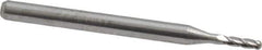 Accupro - 1.5mm Diam, 6mm LOC, 4 Flute Solid Carbide Ball End Mill - Uncoated, Single End, 38mm OAL, 3mm Shank Diam, Spiral Flute - USA Tool & Supply