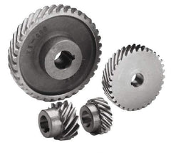 Boston Gear - 16 Pitch, 1-1/2" Pitch Diam, 1.588" OD, 24 Tooth Helical Gear - 1/2" Face Width, 1/2" Bore Diam, 14.5° Pressure Angle, Steel - USA Tool & Supply