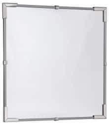 PRO-SAFE - Indoor Rectangular Flat Safety, Traffic & Inspection Mirrors - Acrylic Lens, Hardboard Backing, 12" High - USA Tool & Supply