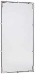 PRO-SAFE - Indoor Rectangular Flat Safety, Traffic & Inspection Mirrors - Acrylic Lens, Hardboard Backing, 16" High - USA Tool & Supply