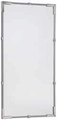 PRO-SAFE - Indoor Rectangular Flat Safety, Traffic & Inspection Mirrors - Acrylic Lens, Hardboard Backing, 16" High - USA Tool & Supply