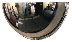 PRO-SAFE - Indoor Half Dome Dome Safety, Traffic & Inspection Mirrors - Polycarbonate Lens, 36" Diam, 38' Max Covered Distance - USA Tool & Supply