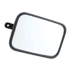 PRO-SAFE - Indoor & Outdoor Rectangular Vehicle/Utility Safety, Traffic & Inspection Mirrors - Acrylic Lens, Steel Backing, 6-3/8" High - USA Tool & Supply