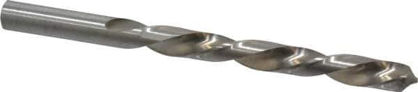 Made in USA - 11/32" 118° High Speed Steel Jobber Drill - Bright Finish, Left Hand Cut, Spiral Flute, Straight Shank, 4-3/4" OAL, Standard Point - USA Tool & Supply