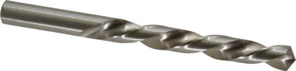 Made in USA - 1/2" 118° High Speed Steel Jobber Drill - Bright Finish, Left Hand Cut, Spiral Flute, Straight Shank, 6" OAL, Standard Point - USA Tool & Supply