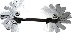 SPI - 30 Leaf, 4 to 42 TPI Range, Steel Screw Pitch Gage - 60° Thread Angle - USA Tool & Supply