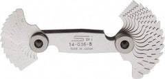 SPI - 28 Leaf, 4 to 80 TPI Range, Steel Screw Pitch Gage - 60° Thread Angle - USA Tool & Supply