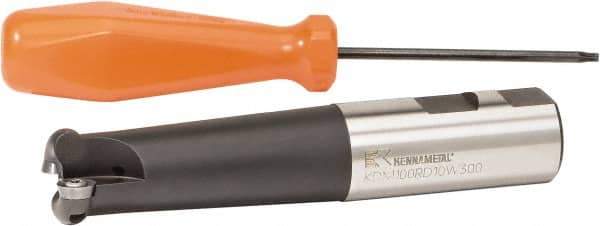 Kennametal - 3/4" Cut Diam, 1" Shank Diam, 5.28" OAL, Indexable Ball Nose End Mill - USA Tool & Supply