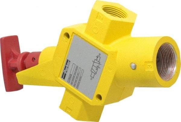 Parker - 1" NPT Safety Lockout Valve - 3-Way, 2 Position, Handle, 9.5 CV Rate, 250 Max psi & 160°F Max Temp - USA Tool & Supply