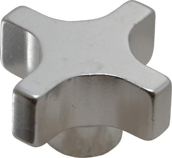 Gibraltar - 38.1mm Head Diam, 4 Point Lobed Knob - Aluminum - USA Tool & Supply