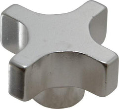 Gibraltar - 38.1mm Head Diam, 4 Point Lobed Knob - Aluminum - USA Tool & Supply