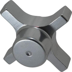 Gibraltar - 63.5mm Head Diam, 4 Point Lobed Knob - Aluminum - USA Tool & Supply