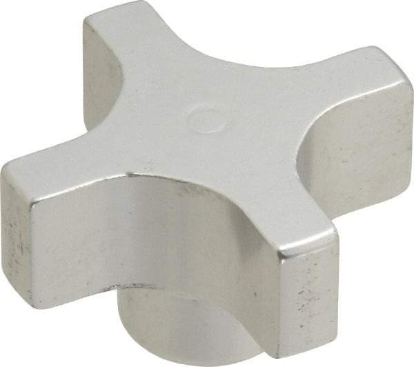 Gibraltar - 38.1mm Head Diam, 4 Point Lobed Knob - M8x1.25 Hole, Aluminum - USA Tool & Supply
