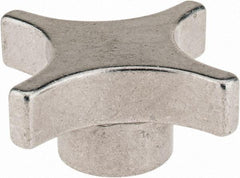 Gibraltar - 76.2mm Head Diam, 4 Point Lobed Knob - M16x2 Hole, Aluminum - USA Tool & Supply