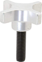Gibraltar - 2-1/2" Head Diam, 4 Point Lobed Knob - 1/2-13 Stem, Aluminum - USA Tool & Supply