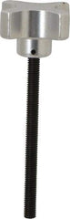 Gibraltar - 38.1mm Head Diam, 4 Point Lobed Knob - M6x1 Stem, Aluminum - USA Tool & Supply