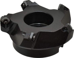 Kennametal - 100.08mm Cut Diam, 1-1/4" Arbor Hole, 6.6mm Max Depth of Cut, 45° Indexable Chamfer & Angle Face Mill - 5 Inserts, SEKT 1404... Insert, Right Hand Cut, 5 Flutes, Series KSSM - USA Tool & Supply