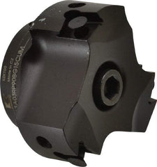 Kennametal - 3 Inserts, 2-1/2" Cut Diam, 3/4" Arbor Diam, 0.394" Max Depth of Cut, Indexable Square-Shoulder Face Mill - 0/90° Lead Angle, 39.88mm High, BGHX 15L5... Insert Compatibility, Series Fix-Perfect - USA Tool & Supply