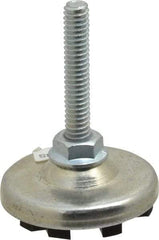 Tech Products - 1/4-20 Bolt Thread, Studded Pivotal Stud Mount Leveling Pad & Mount - 75 Max Lb Capacity, 1-1/2" Base Diam, 1-1/4" Thread Length - USA Tool & Supply