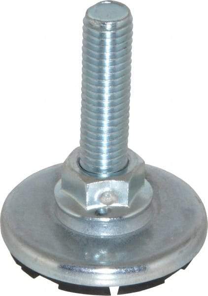 Tech Products - 1/2-13 Bolt Thread, Studded Pivotal Stud Mount Leveling Pad & Mount - 300 Max Lb Capacity, 2-1/8" Base Diam, 1-3/4" Thread Length - USA Tool & Supply